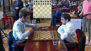 EXCITING OPENING! Maxime Vachier Vs Magnus Carlsen -Lagrave - Blitz Chess Video's 2017 Leuven