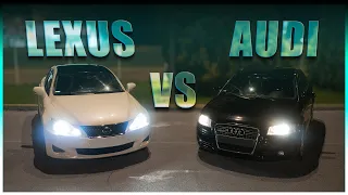 Lexus IS250 vs Audi A3 1.8 TFSI [0-180km/h]