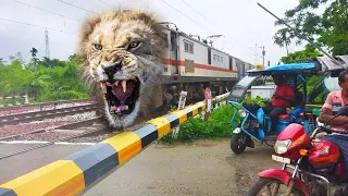 Hungry & Angry JanShatabdi Express Train Dangerous Moving Throughout At Railgate