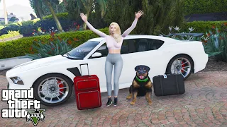 Chop And The Loading Screen Girl's Road Trip in GTA 5 (funny)