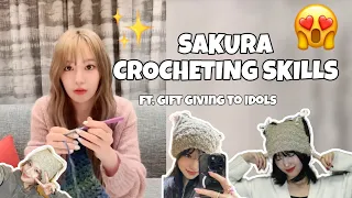 le sserafim's sakura - ultimate crocheting skills (gift giving to idols)
