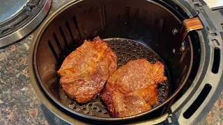 Air Fryer Ribeye Steak - How To Cook Steak In The Air Fryer Medium Well - Tender Juicy Steak YUM! 😋