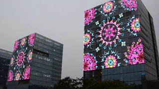 Media Facade - Transparent Flex Net LED screen P55