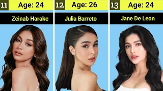 Top 20 Most Beautiful Filpino Actress in 2023 and Their Real Age | #Comparison Data