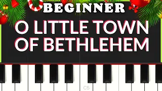 O Little Town Of Bethlehem | BEGINNER CHRISTMAS PIANO TUTORIAL