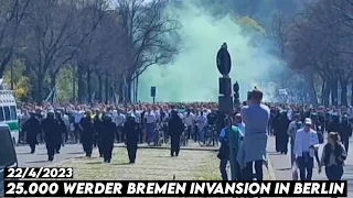 25.000 WERDER BREMEN FANS INVANSION IN BERLIN || Hertha Berlin vs Werder Bremen 22/4/2023