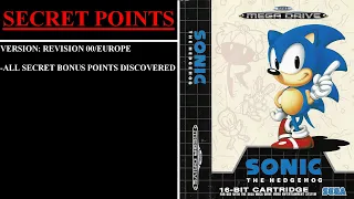 Sonic the Hedgehog [Rev 00/Europe] (Sega Mega Drive) - (All Secret Bonus Points)