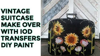 Vintage Suitcase Make Over With IOD Transfers & DIY Paint