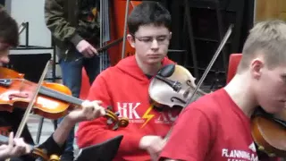 Danny O'Mahony plays with Hellgate HS music students