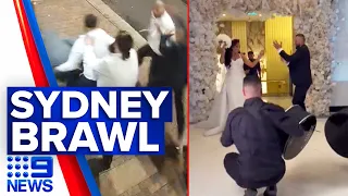 Wedding descends into chaos after alleged brawl breaks out between guests | 9 News Australia