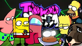 FNF: FRIDAY NIGHT FUNKIN VS THIRD WORLD MAYHEM | IMPOSTER | SPONGEBOB | PATRICK | HOMER | BART #pou