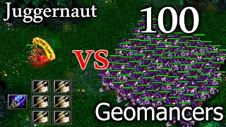 Juggernaut (Yurnero) with 6x Battle fury vs 100x Geomancers | Can i beat them all on ultimate?