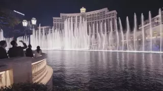 Dancing waters performance in Las Vegas.
