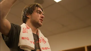 Devils Locker Room Win Speech Following Game 3 Win over Rangers