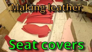 Over the fender Garage episode 25 Making custom leather bucket seat covers.