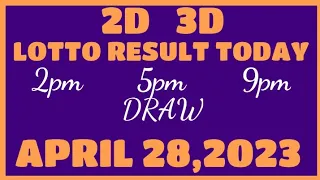 2D & 3D LOTTO RESULT TODAY 2PM-5PM-9PM DRAW APRIL 28,2023 FRIDAY