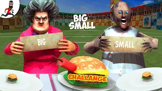 Big - Small 🔥food challenge 🔥Granny vs Scary Teacher vs Aliashraf  ► Funny Animation  ★ Part 3