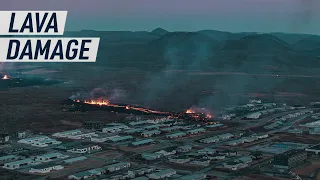 Drone footage shows Iceland volcano eruption’s damage on Grindavík