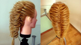 Коса воздушный Рыбий хвост. Греческая коса.  Dutch Fishtail Braid