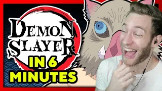 NO LIES DETECTED!! THEY ARE SO RIGHT! Reacting to "Demon Slayer in 6 Minutes" by TeamFourStar!
