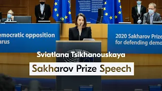 Sviatlana Tsikhanouskaya’s Speech at the Sakharov Prize Award Ceremony