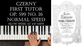 Carl Czerny - First Tutor - Op. 599 No. 16 / Tutorial & Free Sheets (Piano) [Mom with Grand Piano]