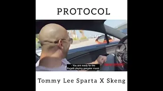 Andrew Tate play Tommy Lee Sparta ft Skeng's protocol in Bugatti