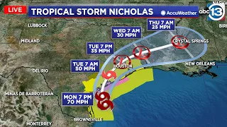 LIVE: ABC13's extended weather coverage tracks Tropical Storm Nicholas