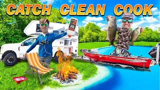 FULL TOUR of JON B's Ultimate TRUCK CAMPER Setup! (Catch Clean Cook)