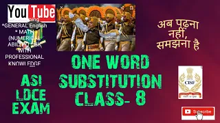 one word substitution class- 8