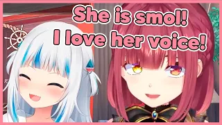 Marine met Gura and she loves her cute voice【EngSub】