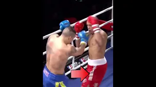 Usyk slip/land on Joe Joyce