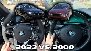 Driving a Brand-New BMW 5 Series Back-to-Back With a 25-Year-Old BMW 5 Series! (POV Drive!)