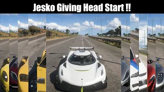 MEGA BOOSTED Jesko Giving Headstart To Hypercars | Forza Horizon 5 1 MILE DRAG RACE BATTLES