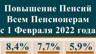 Повышение Пенсий Всем Пенсионерам с 1 Февраля 2022 года