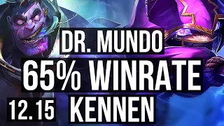 MUNDO vs KENNEN (TOP) | 6/1/5, 65% winrate | EUW Master | 12.15