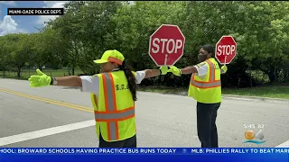 Miami-Dade Crossing Guards Prep For Students Ahead Of 2022-2023 School Year