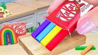 AMAZING Rainbow KITKAT Cake 🍫 Miniature Rainbow Chocolate Cake Decorating 🌈Chocolate Cake Recipe