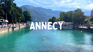 Visiting one of the most beautiful cities of France, Annecy 🇫🇷 [4K] [walking tour]