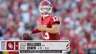 Freshman Caleb Williams Was MUST SEE TV! (Texas Tech vs. #4 Oklahoma 2021, October 30)