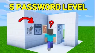 Minecraft: 5+ Level Redstone Password Door Build Hack!