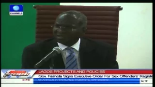 Governor Fashola Commissions 34 Fire Fighting Trucks