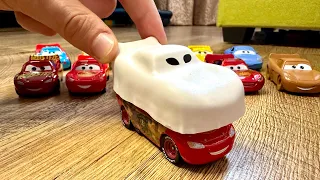 Looking for Lightning McQueen Cars: Lightning McQueen, Finn, Doc Hudson, Cruz Ramirez, Sally, Luigi