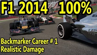 F1 2014 Gameplay PC : 100% Race 1080p HD Melbourne F1 Game Backmarker Career Mode.