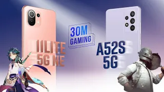 Xiaomi 11 Lite 5G NE vs. Galaxy A52s 5G 🔵 30M Gaming S3 #33 - Một con chip, hai SỐ PHẬN?!