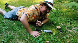 Ed Landmichl CUTTING MUSHROOMS in Pasvalys, Lithuania - for real, no bs