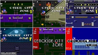 Cyber City/Genocide City (Deleted Zone) for Sonic 2 in 6 versions