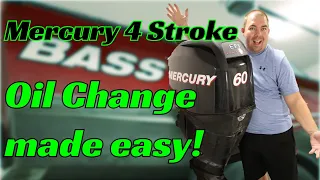 Mercury 60hp 4 Stroke Outboard Motor Oil Change (40hp and 50hp too)