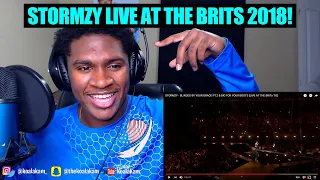 STORMZY - BLINDED BY YOUR GRACE PT.2 & BIG FOR YOUR BOOTS [LIVE AT THE BRITs '18] | REACTION