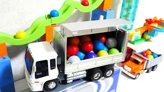 Marble Run Race ☆HABA Wave Slope Course & Dump Truck